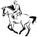 Horse rider vector