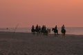 Horse riders on beach