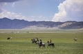 Horse riders in rural Kyrgyzstan