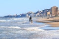 Horse riding along the beach of Spanish Albufera National Park