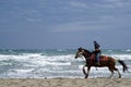 Horse riding on the beach