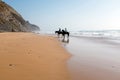 Horse riding at the beach at the ocean Royalty Free Stock Photo