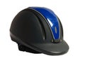 Horse riding black helmet isolated