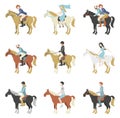 Horse riding lessons. Royalty Free Stock Photo