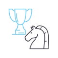 horse riding line icon, outline symbol, vector illustration, concept sign Royalty Free Stock Photo