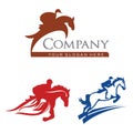 Horse Riding Racehorse Equestrian Isolated Logo Template Royalty Free Stock Photo