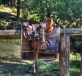 Horse riding saddle Royalty Free Stock Photo