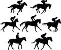 Horse riding school vector Royalty Free Stock Photo