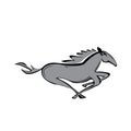 Horse run unique illustration of vector design