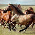 Horse running pony horse, wild horse Stallion