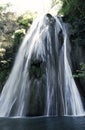 The horse`s tail waterfall, in the state of Nuevo Leon Royalty Free Stock Photo