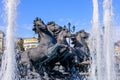 Horse Sculptures and the fountain