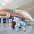 Horse sculptures at Livat Shopping Mall, Beijing, China