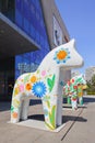 Horse sculptures at Livat Shopping Mall, Beijing, China