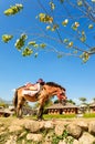 Horse service traveler at countryside of Thailand at Santichon