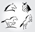 Horse set. Vector Royalty Free Stock Photo