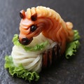 Horse Shaped Sushi: Spirals, Curves, And Translucency