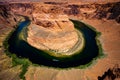 Horse Shoe Bend on Colorado River. Glen Canyon. Horseshoe Bend in Page. Landscape view point. Royalty Free Stock Photo