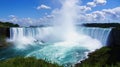 Horse Shoe Falls Ontario Niagara Falls Canada Bright Sunny Summer Day Bright Blue Water Royalty Free Stock Photo