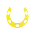 Horse shoe gold icon on background for graphic and web design. Simple vector sign. Internet concept symbol for website