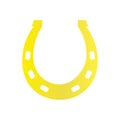 Horse shoe gold icon on background for graphic and web design. Simple vector sign. Internet concept symbol for website