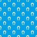 Horse shoe pattern seamless blue