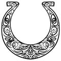 Horse shoe vector illustration. Good Luck sign. Royalty Free Stock Photo