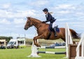 Horse Show Jumping Event. Gymkhana. Royalty Free Stock Photo