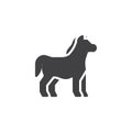 Horse side view vector icon