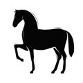 Horse silhouette. Racehorse, vector illustration isolated on white background Royalty Free Stock Photo