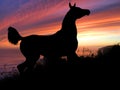 Horse Silhouette Sunset Royalty Free Stock Photo
