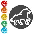 Horse silhouette - Vector - Illustration Royalty Free Stock Photo