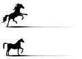 Horse Silhouettes Clip Art Royalty Free Stock Photo