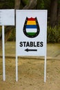 Horse Stable sign indicating Board Royalty Free Stock Photo