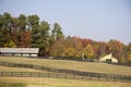 Horse Stables in Autumn Royalty Free Stock Photo