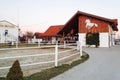 Empty horse stables in Comana Adventure Park, Giurgiu, Romania