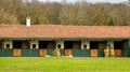 Horse stables empty on animal farm Royalty Free Stock Photo