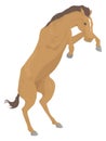 horse stand animal vector illustration transparent background Royalty Free Stock Photo