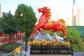 the horse statue at Caishen Palace, Wong Tai Sin Temple HK 18 Sept 2021