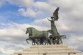 Horse statue at front of Altare della Patria Royalty Free Stock Photo