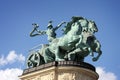 Horse statue on Heroes square in Budapest