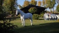 Horse statue in park