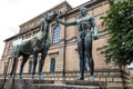 Horse statue at the Quater near the Pinakotheken Museum, Munich, Germany