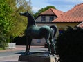 Horse Statue in the Town Nienburg at the River Weser, Lower Saxony