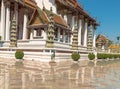 Horse statue at Wat Suthat, royal temple at the Giant Swing in Bangkok in Thailand. Royalty Free Stock Photo