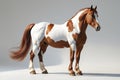 A beautiful brown and white horse standing still Royalty Free Stock Photo
