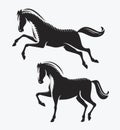 Horse symbol. Animal, racehorse vector illustration