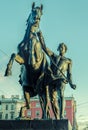 The Horse Tamer monument on the Anichkov bridge.