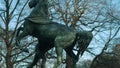 The Horse Tamer In Public Park Kleistpark In Berlin, Germany, Tilt up Shot