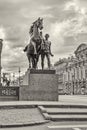 Horse Tamer statue on Anichkov bridge in Saint Petersburg.